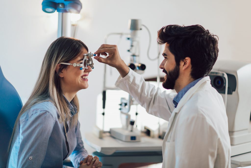 Image showing an example of an eye test exam
