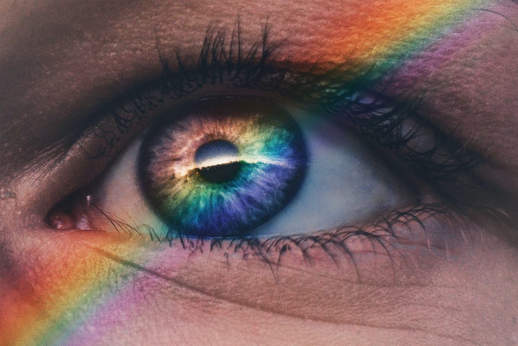 Light passing through eyes