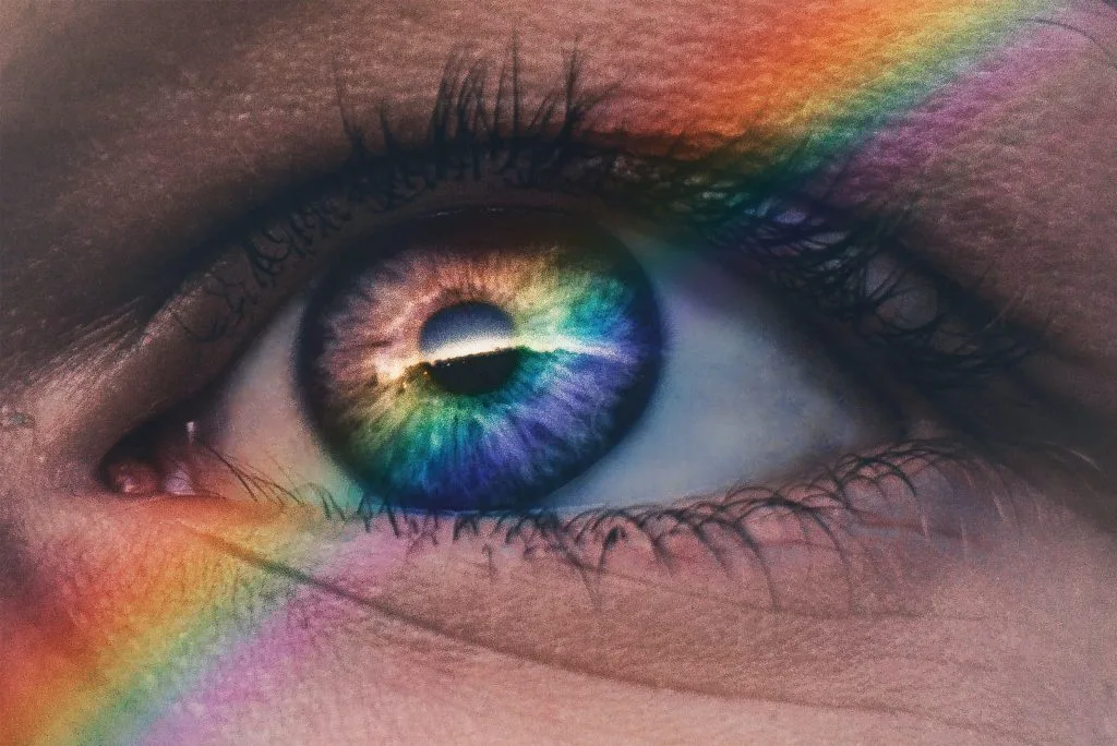 Light passing through eyes