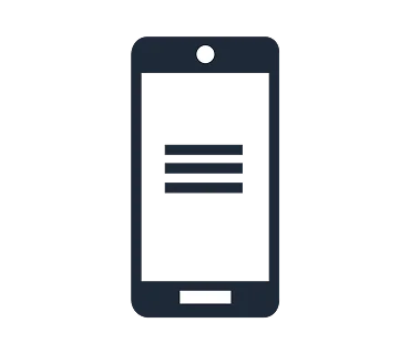 Smartphone icon representing near vision reading zone in varifocal lenses for books and phones